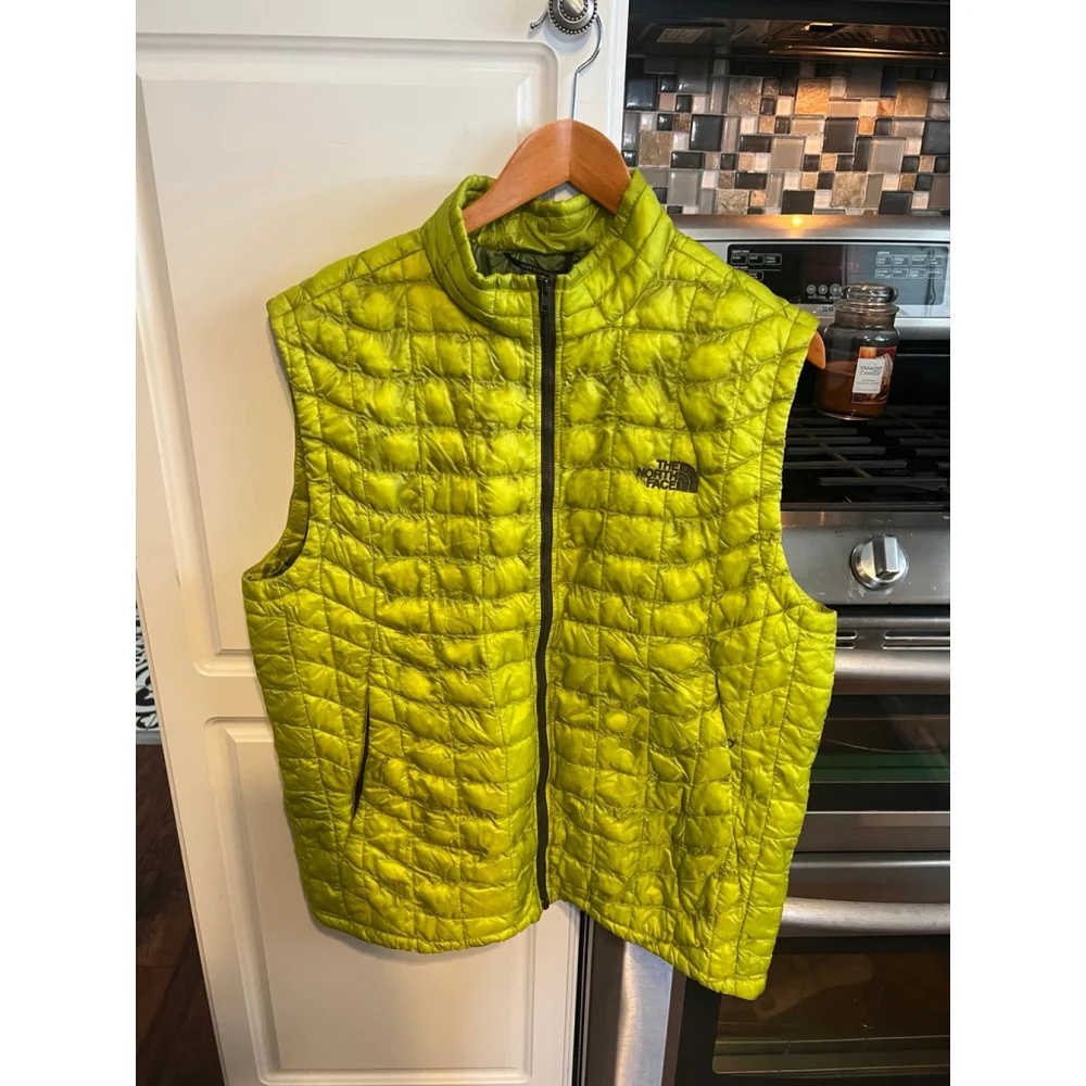 The North Face Lime Green Mens Thermoball Puffer Vest